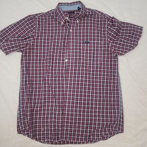 Chaps Ralph Lauren Red and Blue Casual Button Down Shirt